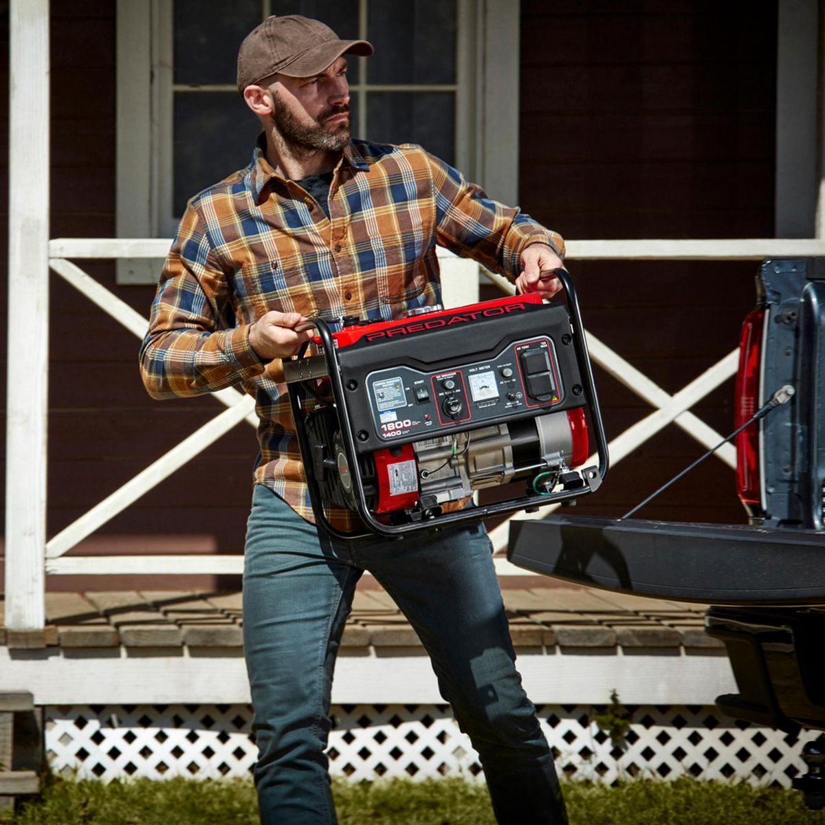 Generador portátil de gas Predator de 1800 vatios con tecnología CO SECURE, EPA - 71341