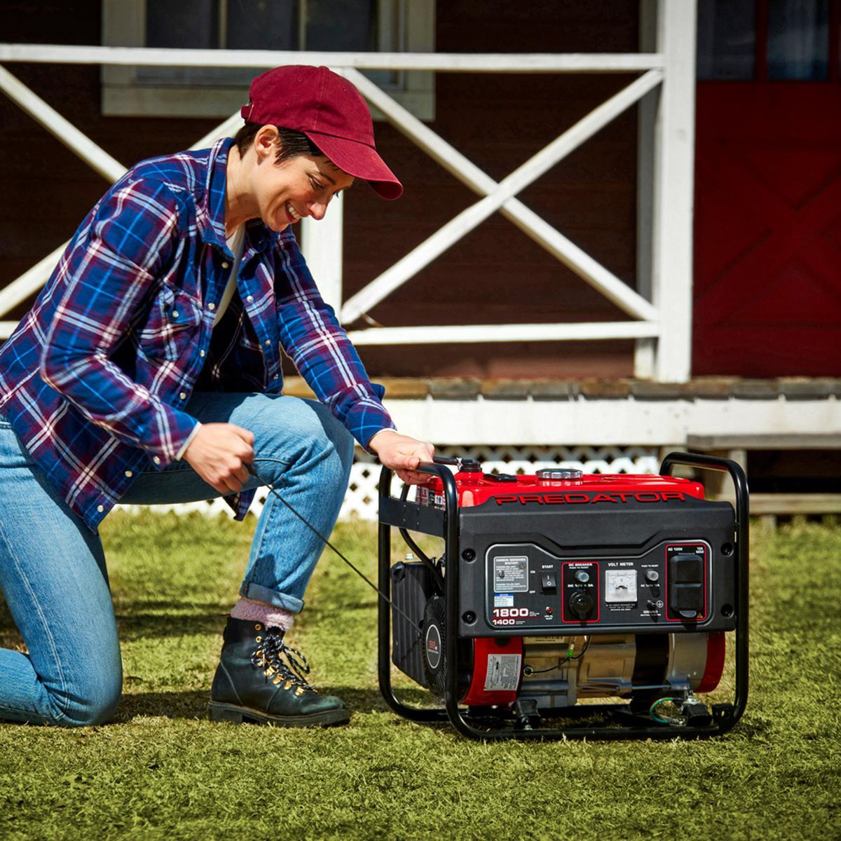 Generador portátil de gas Predator de 1800 vatios con tecnología CO SECURE, EPA - 71341