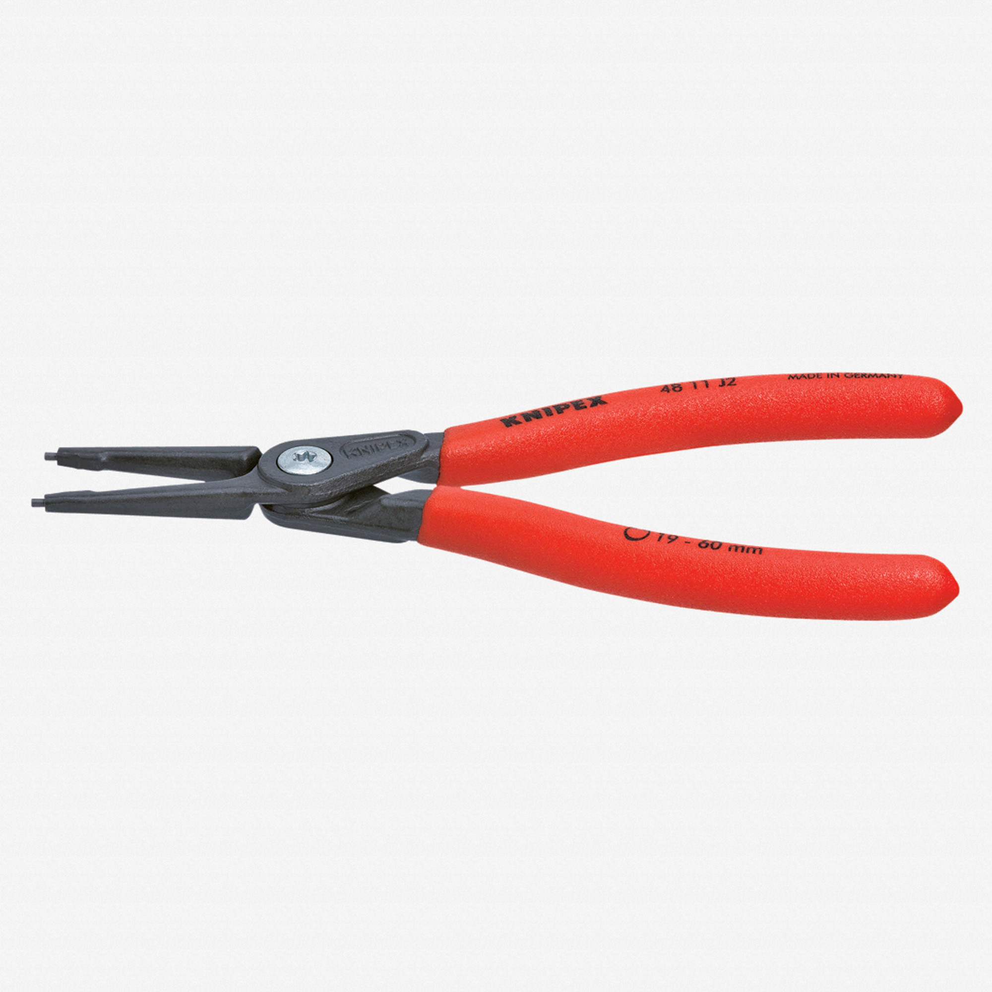 Knipex Precision Straight Tip Internal Circlip Pliers 85-140 mm dia - Plastic Grip
