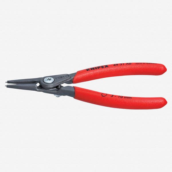 Knipex Precision Straight Tip External Circlip Pliers for 3-10 mm shafts w/ opening limiter
