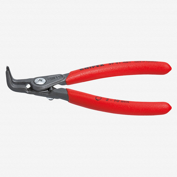 Knipex Precision 90 Degree Angled Tip External Circlip Pliers for 3-10 mm shafts w/ opening limiter