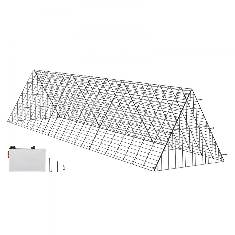 VEVOR Chicken Tunnels, 118.1 x 28 x 24.2 inch (LxWxH) Chicken Tunnels for Yard, Portable Chicken Tunnels for Outside Easy Installation, Chicken Coop Run, Suitable for Chickens, Ducks, Rabbits - YJSDZXK00000V3S9IV0