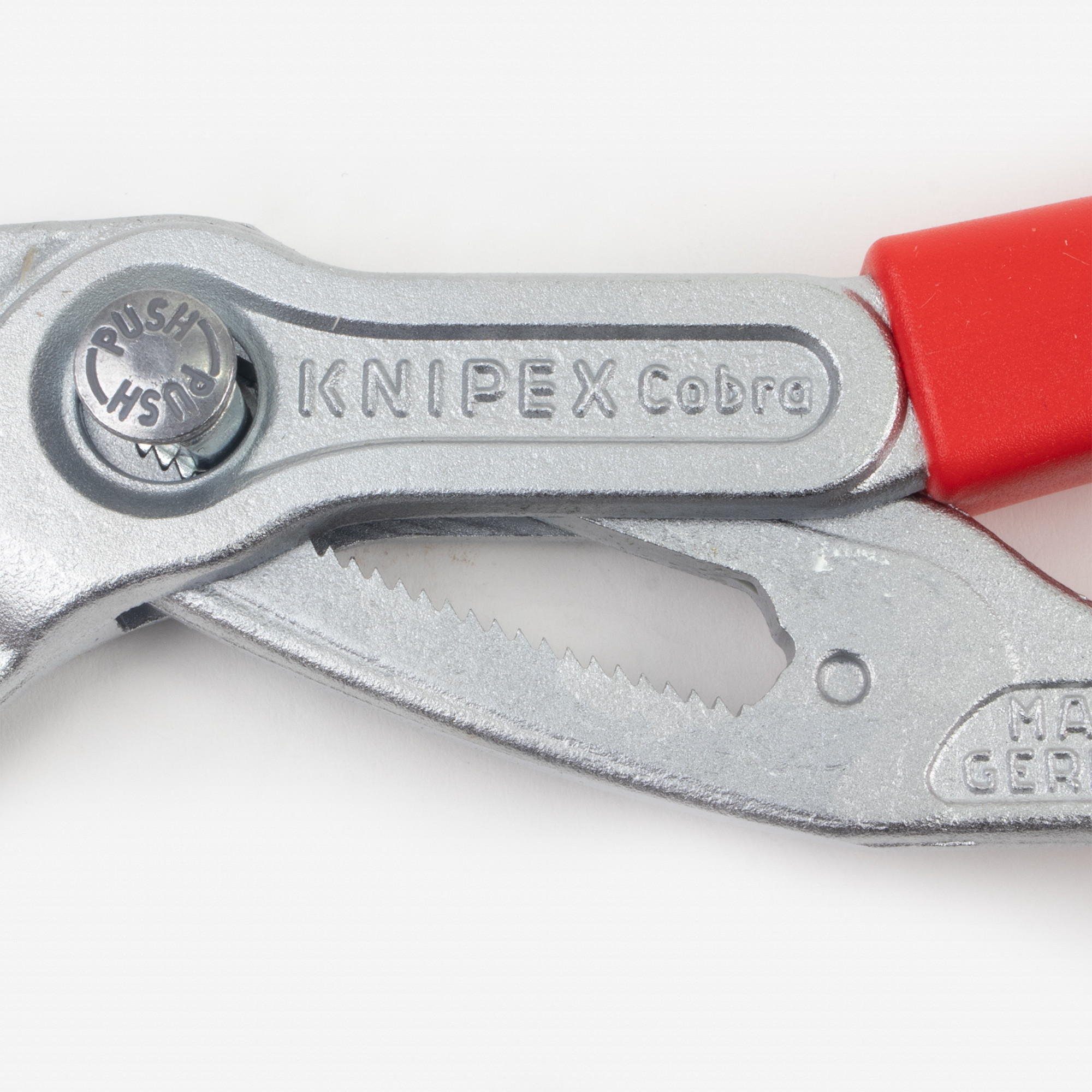 Knipex Insulated VDE Cobra QuickSet Pliers with Chrome Finish, 10" - Tethered Attachment