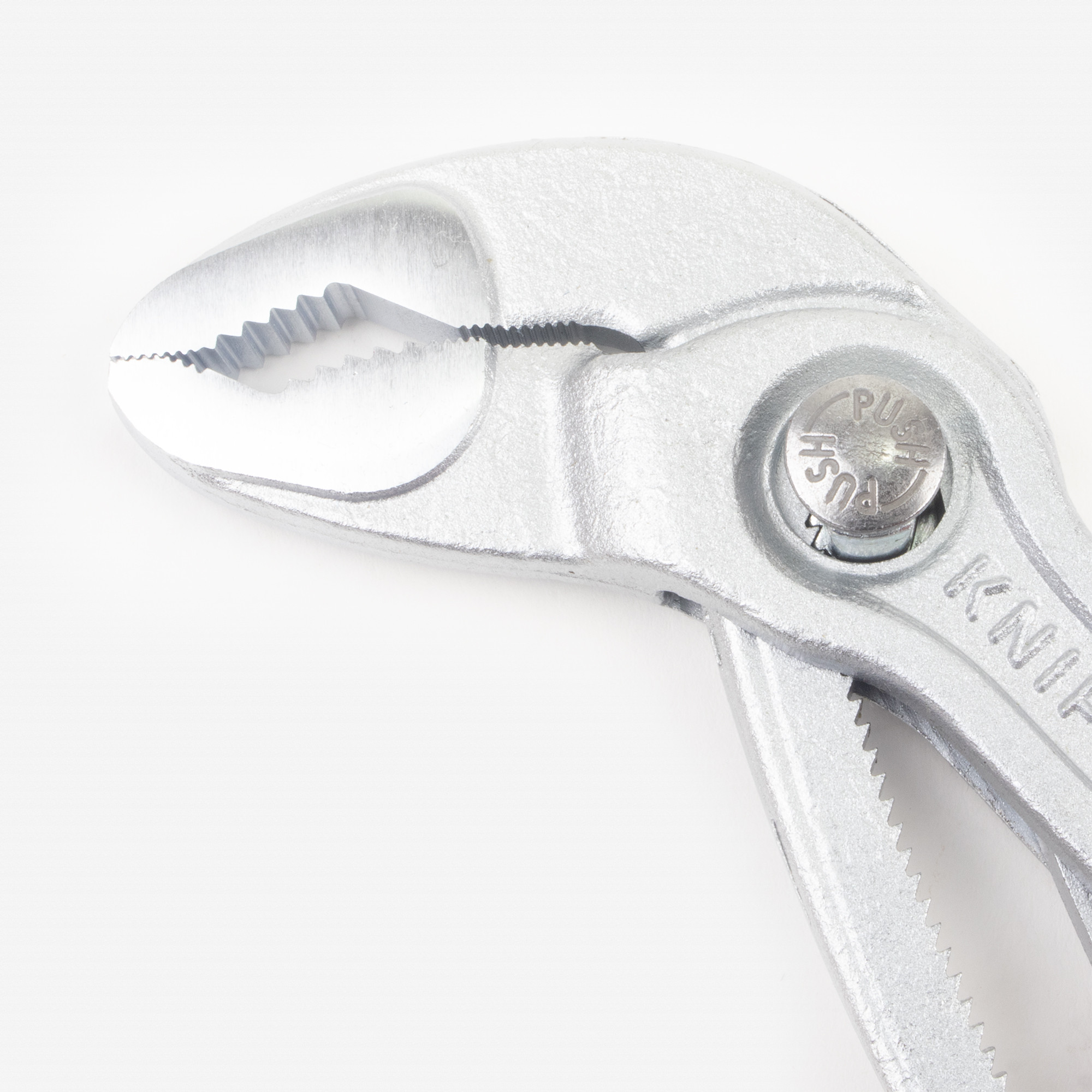 Knipex Insulated VDE Cobra QuickSet Pliers with Chrome Finish, 10" - Tethered Attachment