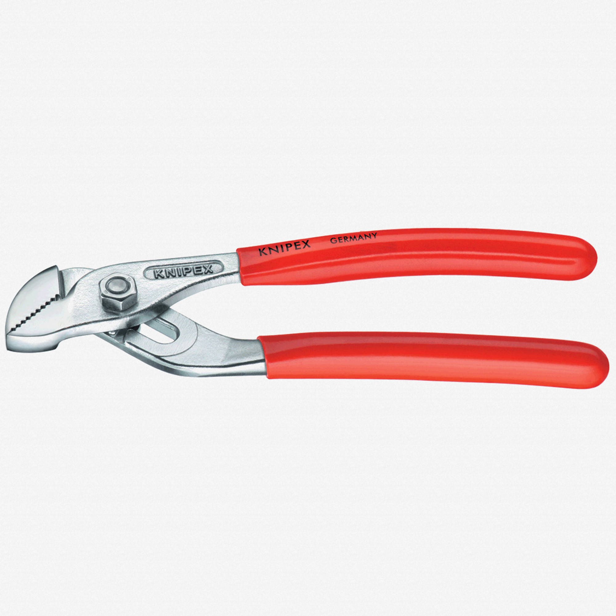 Knipex 5" Mini Water Pump Pliers with tongue and groove joint - Chrome w/ Plastic Grip