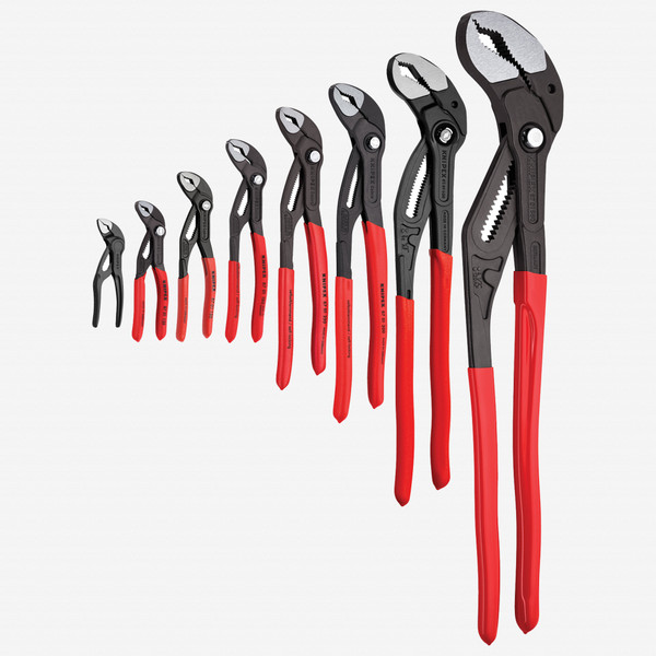 Knipex 4", 5", 6", 7", 10", 12", XL & XXL Cobra Pliers Set, 8 Pieces
