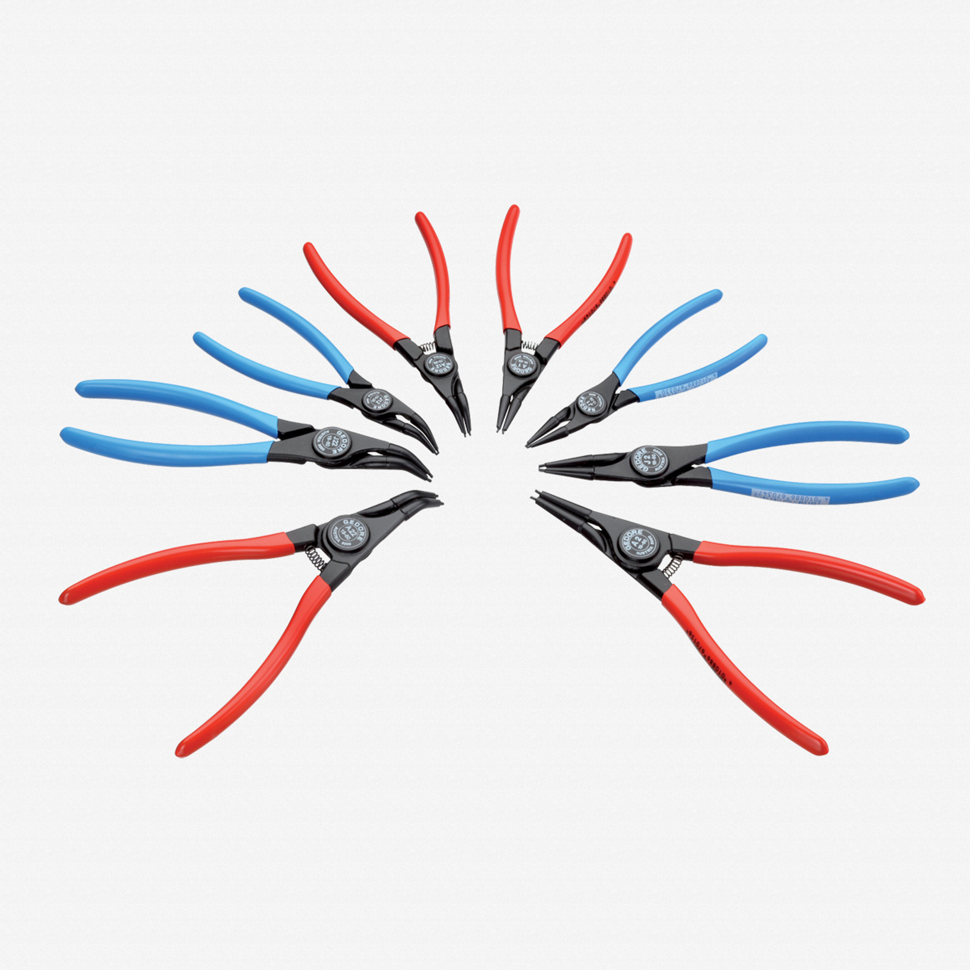 Gedore S 8028 Set of circlip pliers, 8 pcs