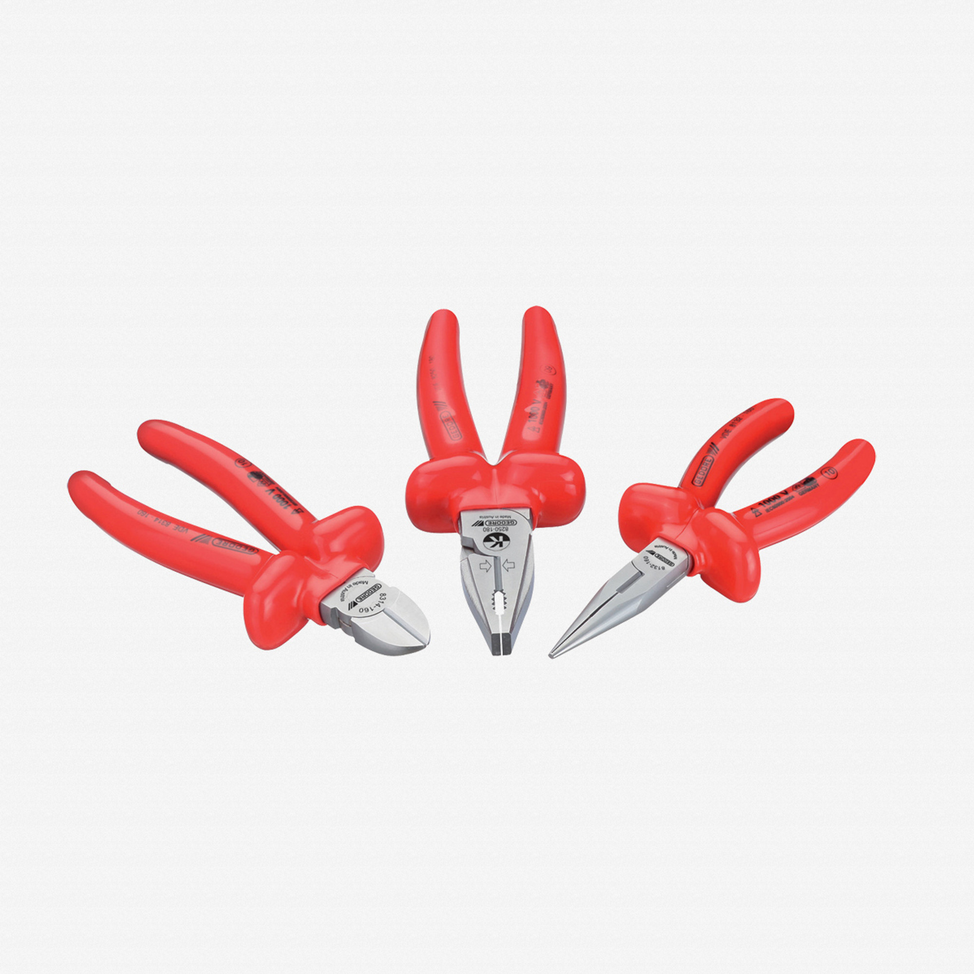 Gedore VDE S 8003 VDE Pliers set with VDE dipped insulation 3 pcs