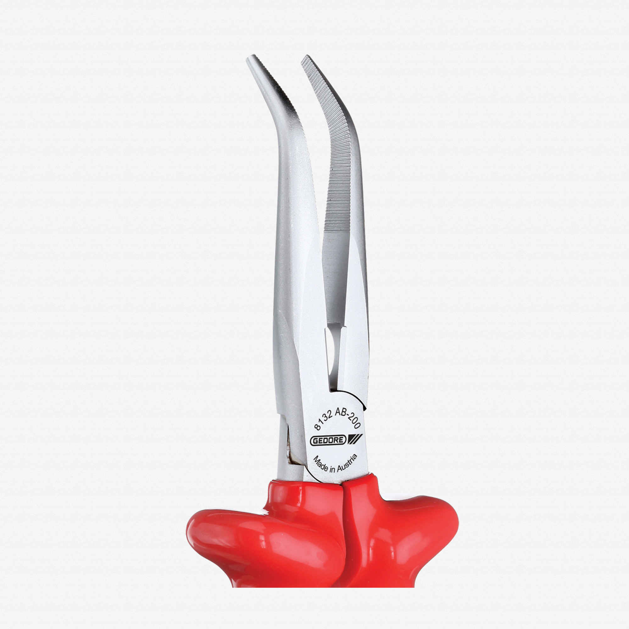 Gedore VDE 8132 AB-200 VDE Bent nose telephone pliers with VDE dipped insulation 200 mm