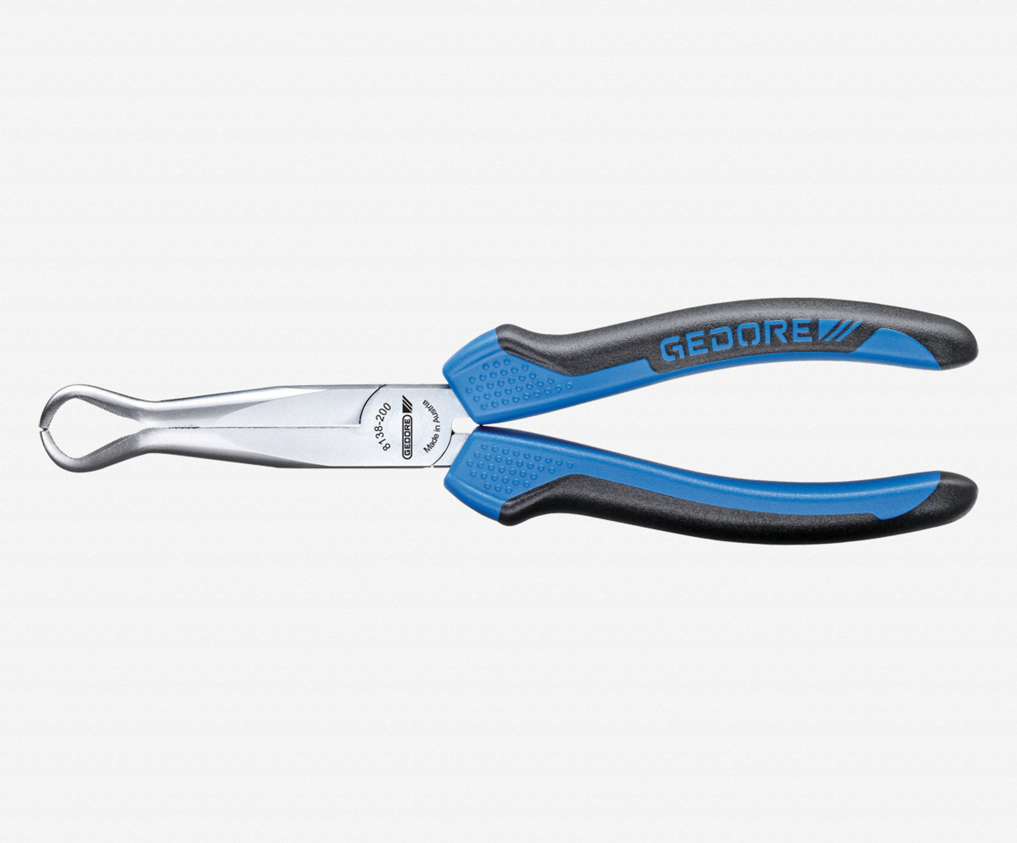 Gedore 8138-200 JC Mechanics pliers, without wire cutter, 30 degree angled 200 mm