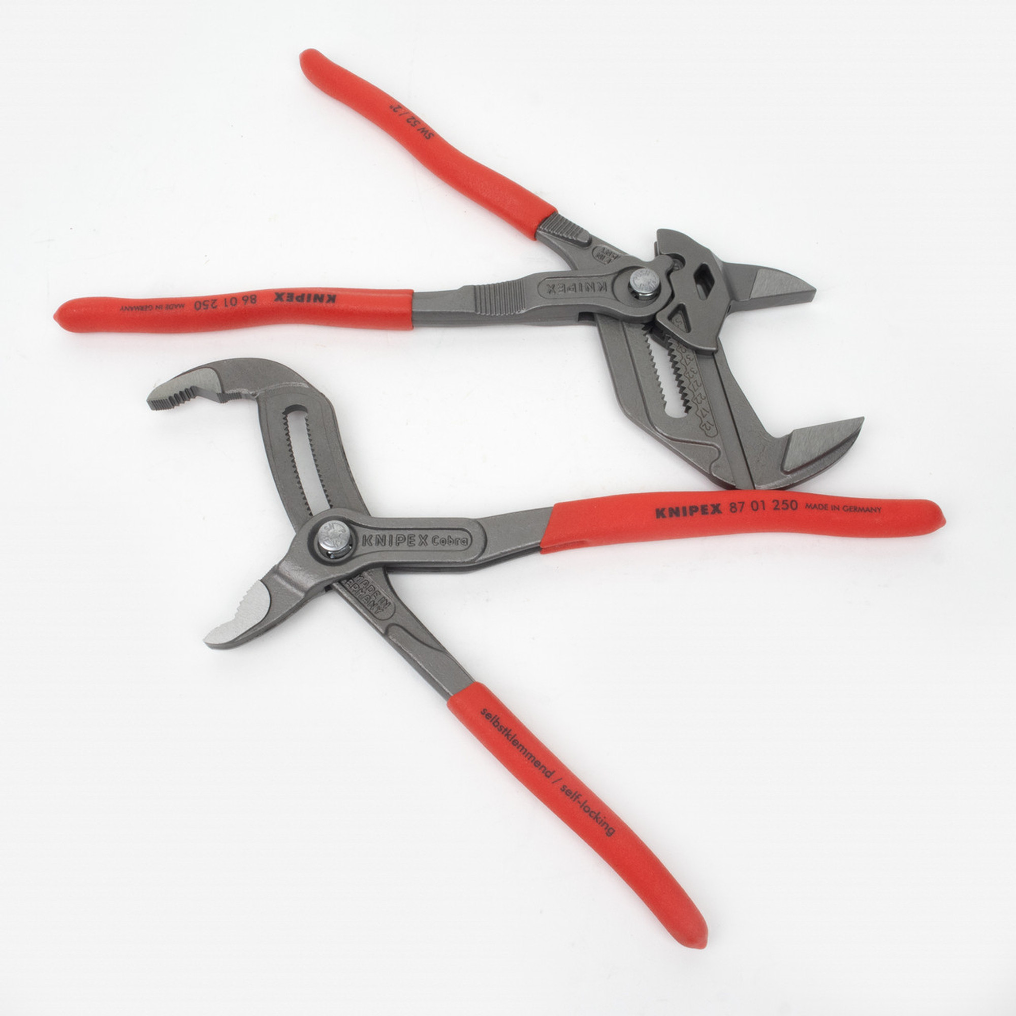 Knipex 10" Two-fer, 8701250+8601250 Cobra/Pliers Wrench Combo Set