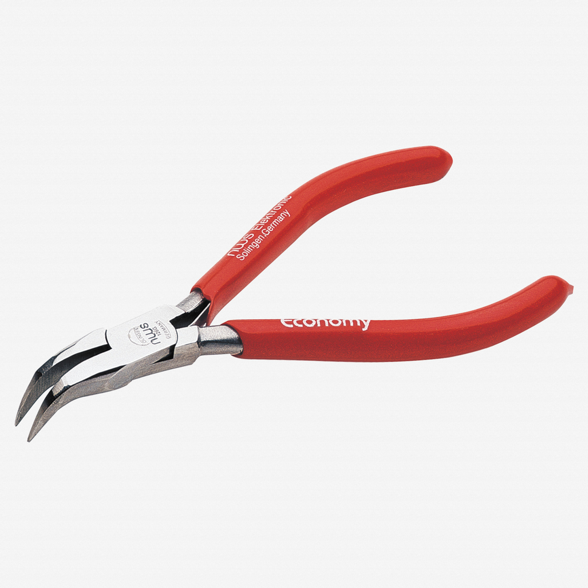 NWS 4.75" Bent Chain Nose Pliers - 45 Degree - MicroFinish - Plastic Grip