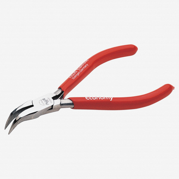 NWS 4.75" Bent Chain Nose Pliers - 45 Degree - MicroFinish - Plastic Grip