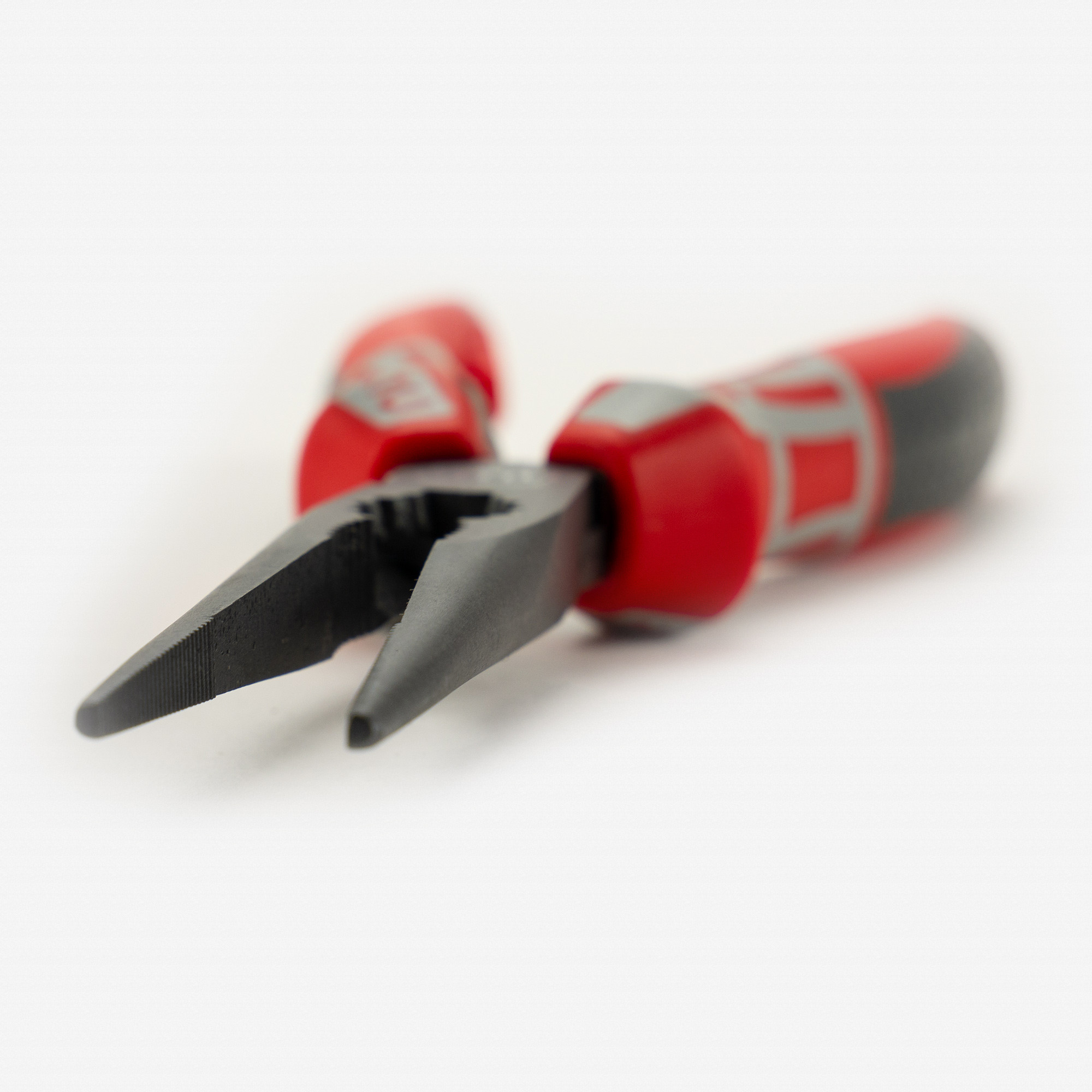 NWS 8" Chain Nose Pliers (Radio Pliers) - TitanFinish - SoftGripp, Tethered Attachment