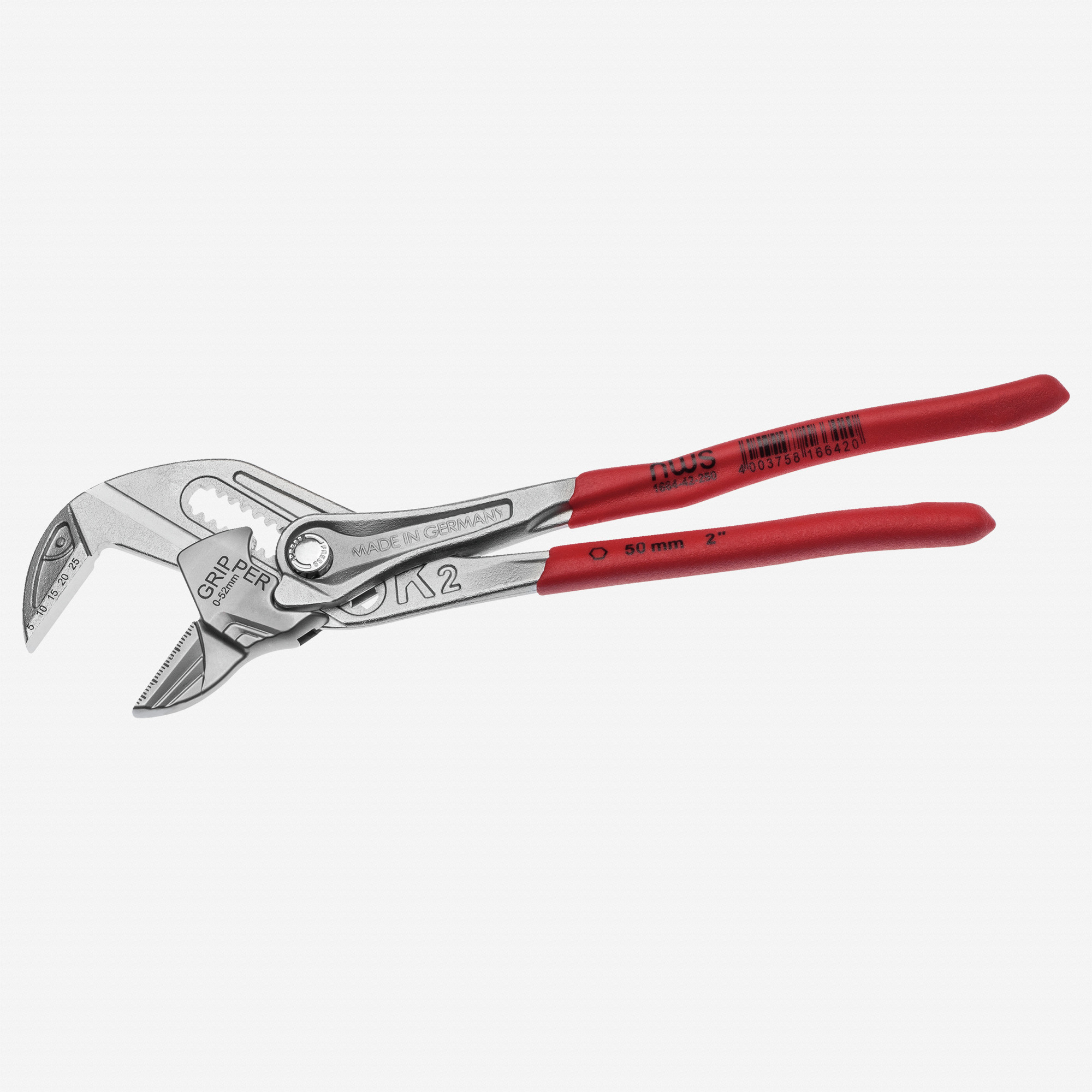 NWS Pliers Wrench Gripper - Matte Chromium - Plastic Grip, 10"