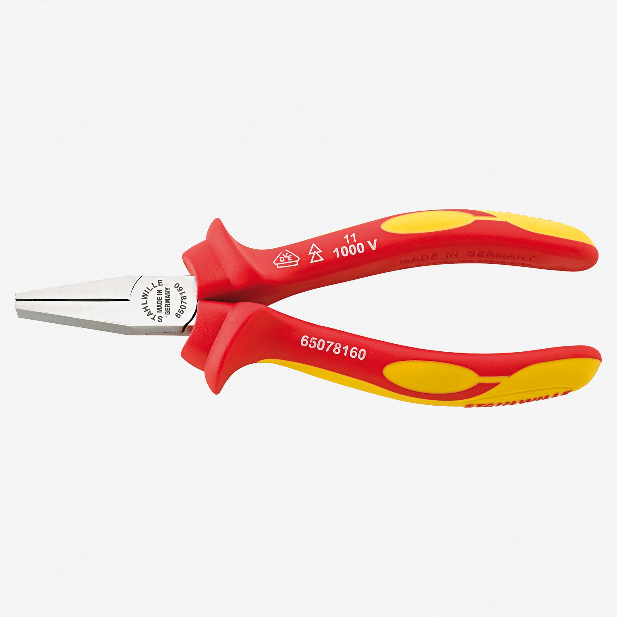 Stahlwille 6507 VDE flat nose pliers, short, 160 mm