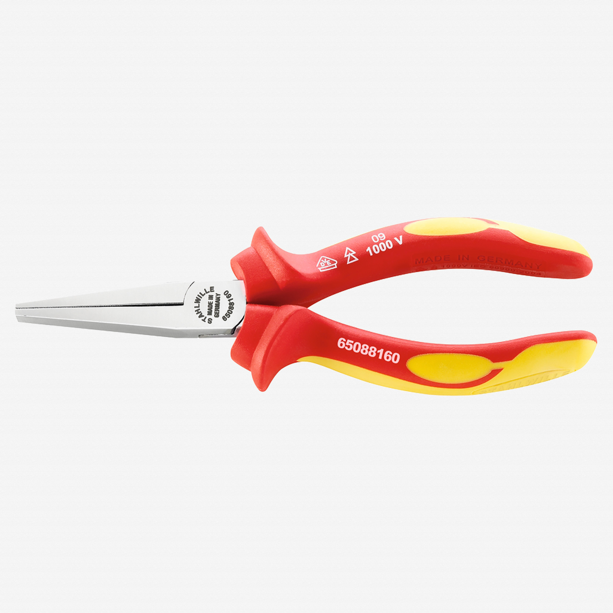 Stahlwille 6508 VDE Flat Nose Pliers, Long, 160 mm