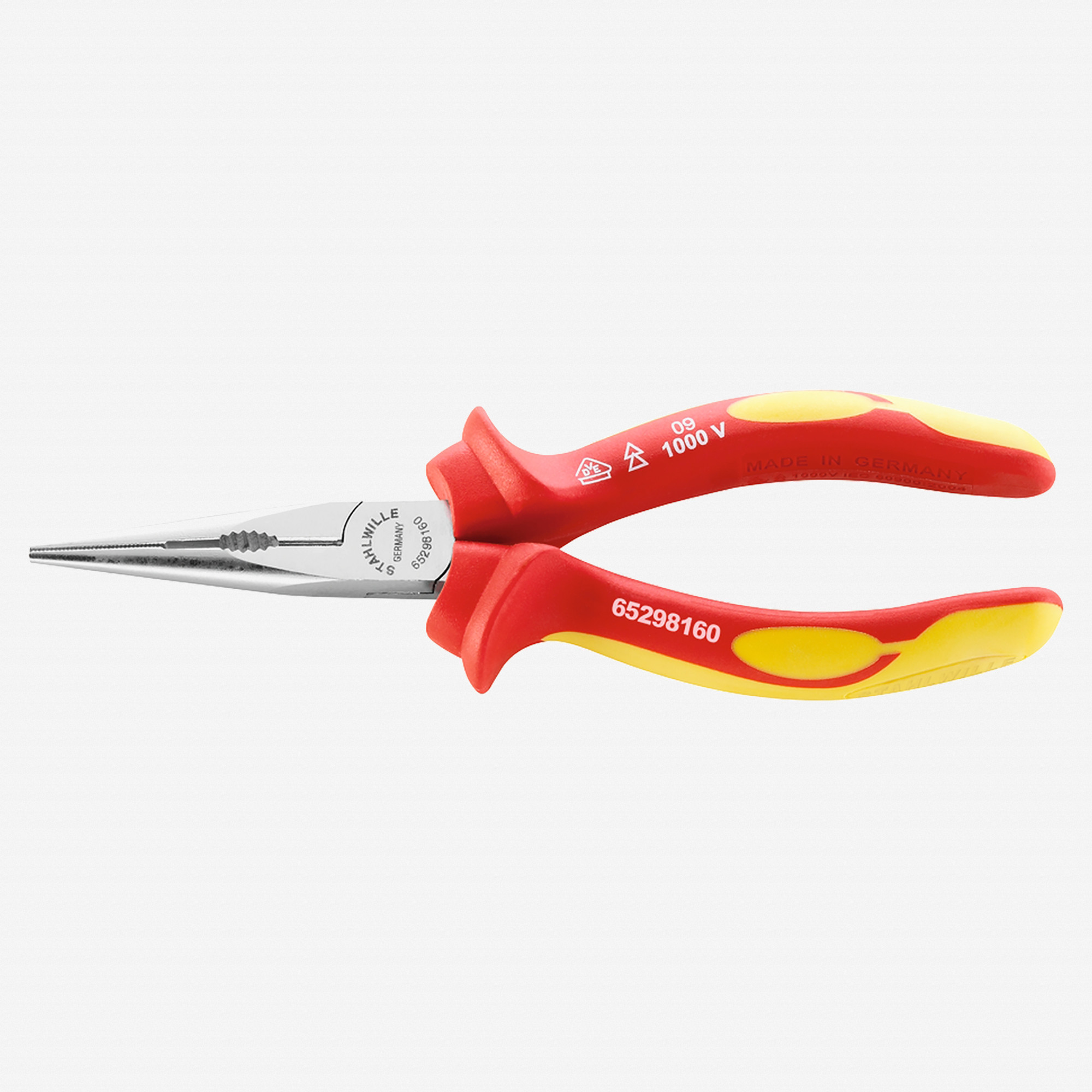 Stahlwille 6529 VDE Snipe Nose Pliers with Cutter, 160 mm