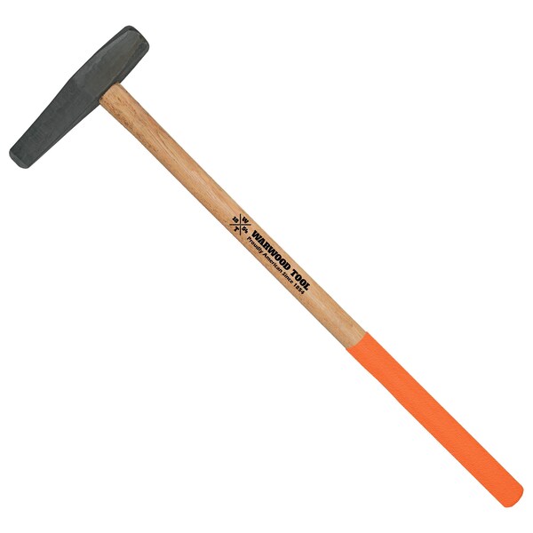 Warwood Tool 512 lb Grade B Track Chisel Round Cutter, 36 Hickory Safety Grip Handle - 51702