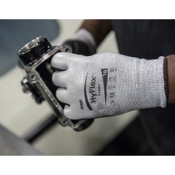 Guantes recubiertos resistentes al corte Ansell, Nivel de corte A2, 15 ga, gris, XL (10) - 11-927.