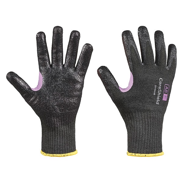 Guantes Honeywell resistentes a cortes, nivel de corte A8, 10 ga, negro/negro, talla 9 - 28-0910B/9L