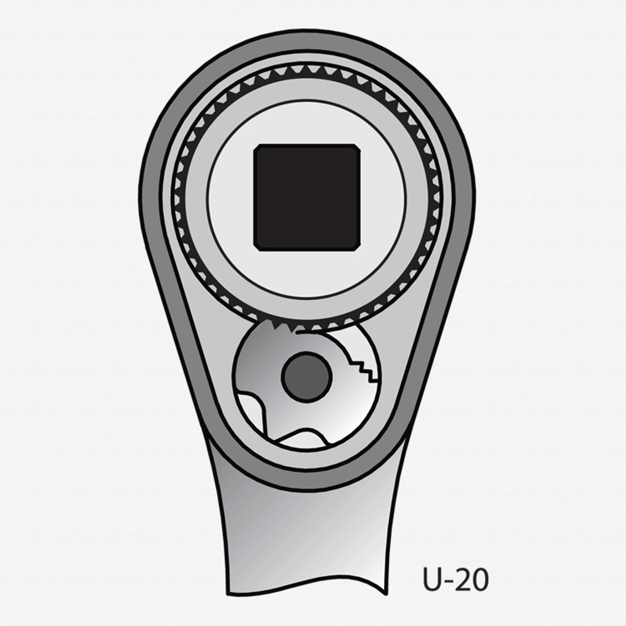 Gedore 1993 U-20 Reversible ratchet 1/2" 270 mm
