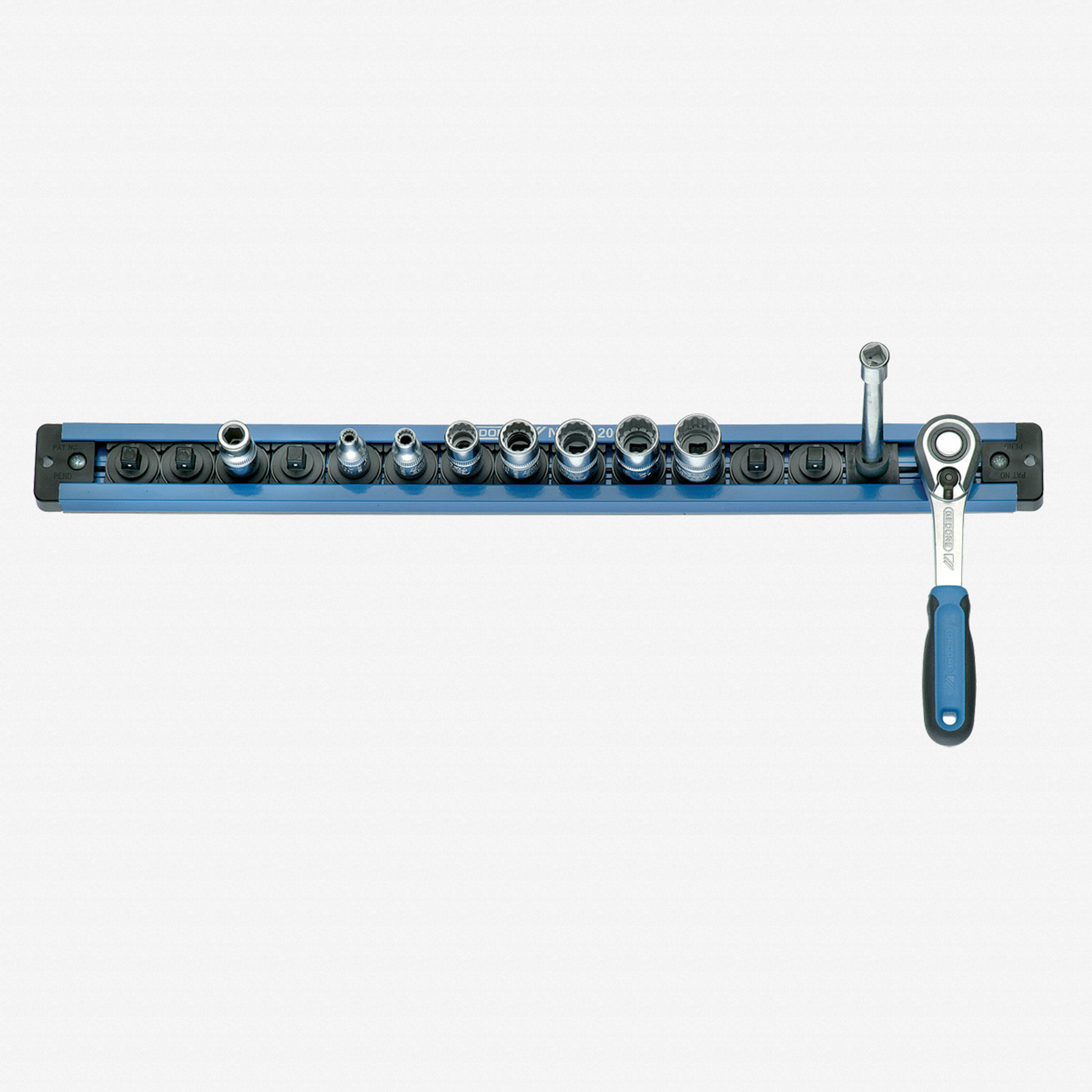 Gedore SL 2013 Tool holding rail 1/4", magnetic, 380 mm