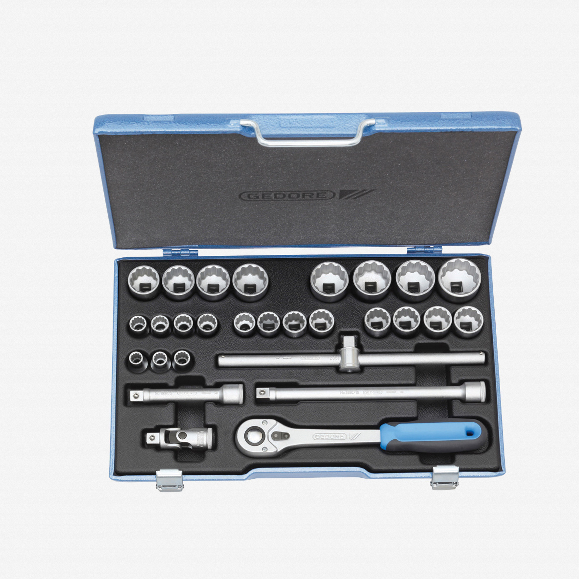 Gedore D 19 VMU-10 Socket set 1/2" 28 pcs UD 10-36 mm
