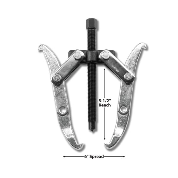Performance Tool 2 Jaw Gear Puller 5 1/2 X 6 In Gear Puller-2 J, W87125 - W87125