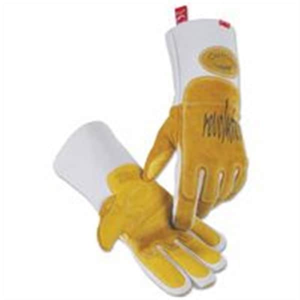 Guante de soldadura Caiman XL - Guantes de soldadura RWelding- XL- Color café-dorado- 4 pulgadas - 607-1812-XL