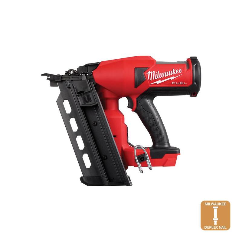 Milwaukee M18 FUEL 18-Volt Brushless Lithium-Ion Inalámbrico Dúplex 21-Degrees Clavadora - 2844-20