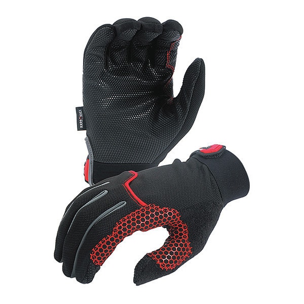 Guantes de seguridad mecánica Azusa, XL, negro/rojo - KX02B