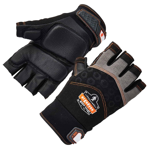 Guantes de impacto negros medio dedo Ergodyne 900 L - 17694