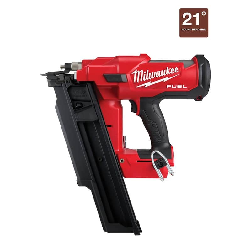 Milwaukee M18 FUEL 3-1/2 pulgadas 18-Voltios 21 grados Sin escobillas Clavadora inalámbrica para estructuras y batería de capacidad extendida XC M18 18-Voltios 5.0 Ah - 2744-20-48-11-1850.