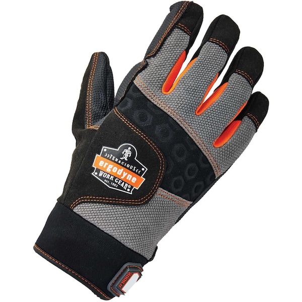 Guantes antivibración mecánicos Proflex de Ergodyne, talla 2XL, negro - 9002