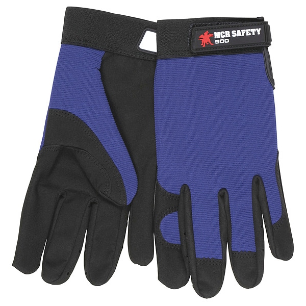Guantes Mecánicos Mcr Safety, Talla S (7), Negro/Azul - 900S