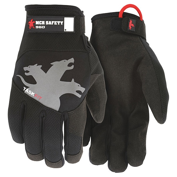 Guantes de mecánico de seguridad de Mcr, XL (10), negro - 960XL