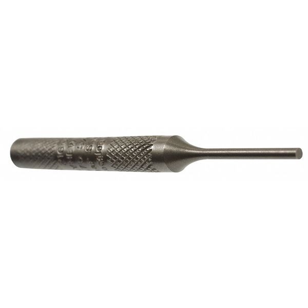 Mayhew Pin Punch, Steel, 4in.L, 1/4in. Tip - 21707