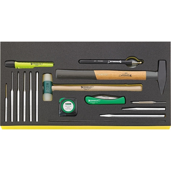 Stahlwille Tools Hammer, chisels etc. i.TCS inlay No.TCS WT 102-109/16 -tray16-pcs. - 96830119