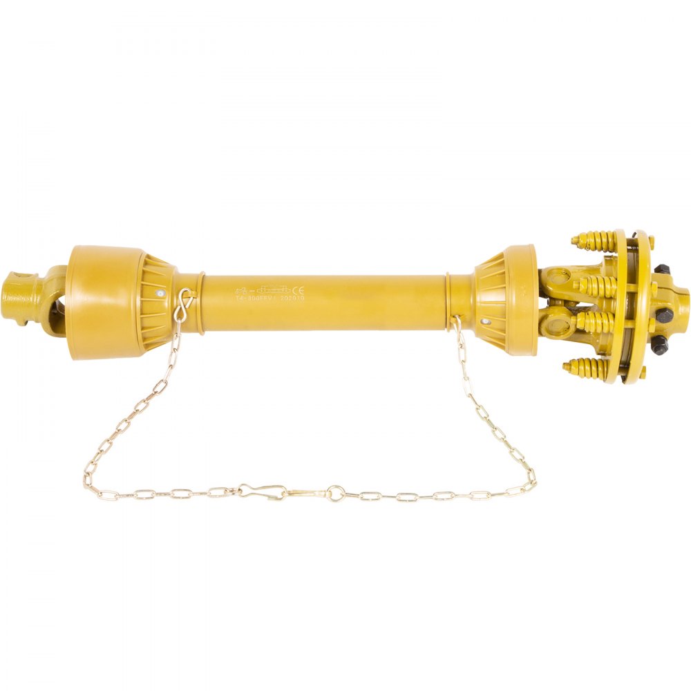 VEVOR PTO Shaft, 1-3/8" PTO Drive Shaft, 6 Spline Both Ends PTO Driveline Shaft, Series 4 Tractor PTO Shaft, 31.5"-41" Brush Hog PTO Shaft, Yellow PTO Shaft w/Slip Clutch for Bush Hog/Finish Mower - CDZT4Y8004FF00001V0
