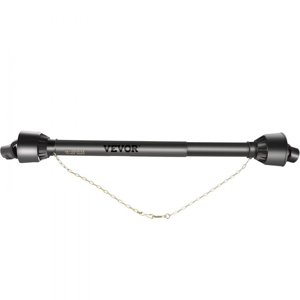 VEVOR PTO Shaft 1 3/8" PTO Drive Shaft, 6 Spline End Round End PTO Driveline Shaft, Series 4 Tractor PTO Shaft, 39"-55" Brush Hog PTO Shaft, Black PTO Shaft for Bush Hog/Finish Mower/Rotary Cutter - CDZT4B10004055001V0