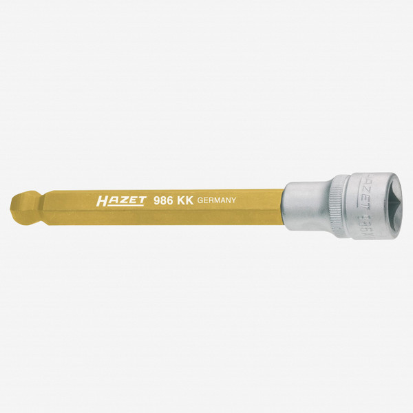Hazet 986KK-7 7mm Ball End Hex Titanium-Nitride Socket 1/2" - Long