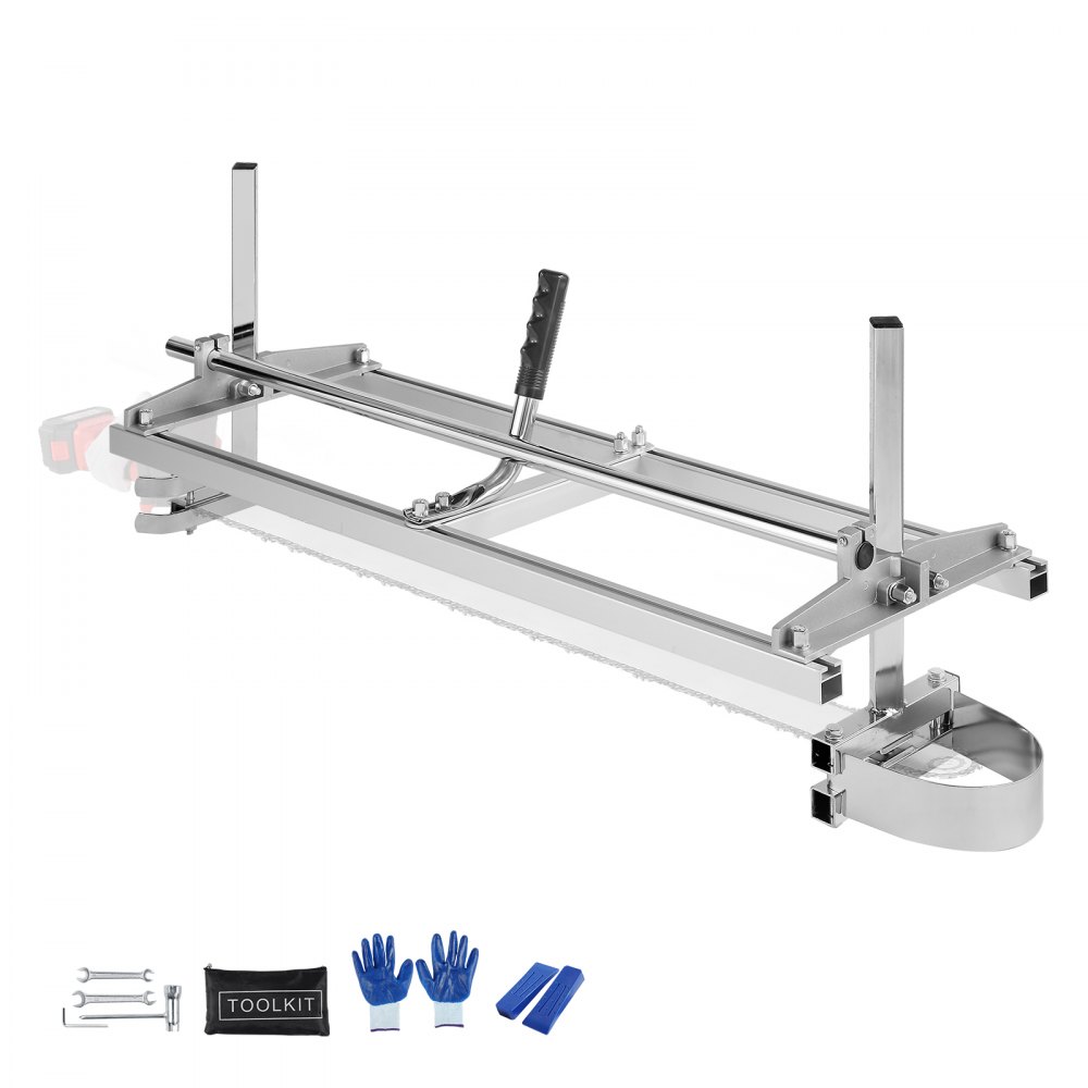 VEVOR Chainsaw Mill, Portable Sawmill 14"-36" Guide Bar, Galvanized Steel Chainsaw Planking Mill with 0.2"-11.81" Cutting Thickness, Wood Lumber Cross Cutting Saw Mill for Builders and Woodworkers - HXQGLJZJLMDGK0V34V0