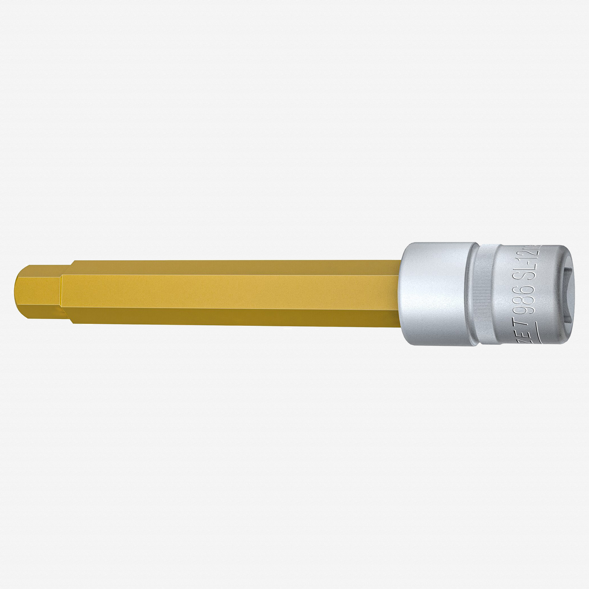 Hazet HZ986SL-12 12 mm Titanium Nitride Hex Socket, 1/2" Drive, 140 mm