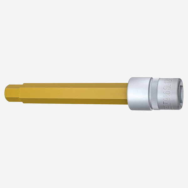 Hazet HZ986SL-12 12 mm Titanium Nitride Hex Socket, 1/2" Drive, 140 mm