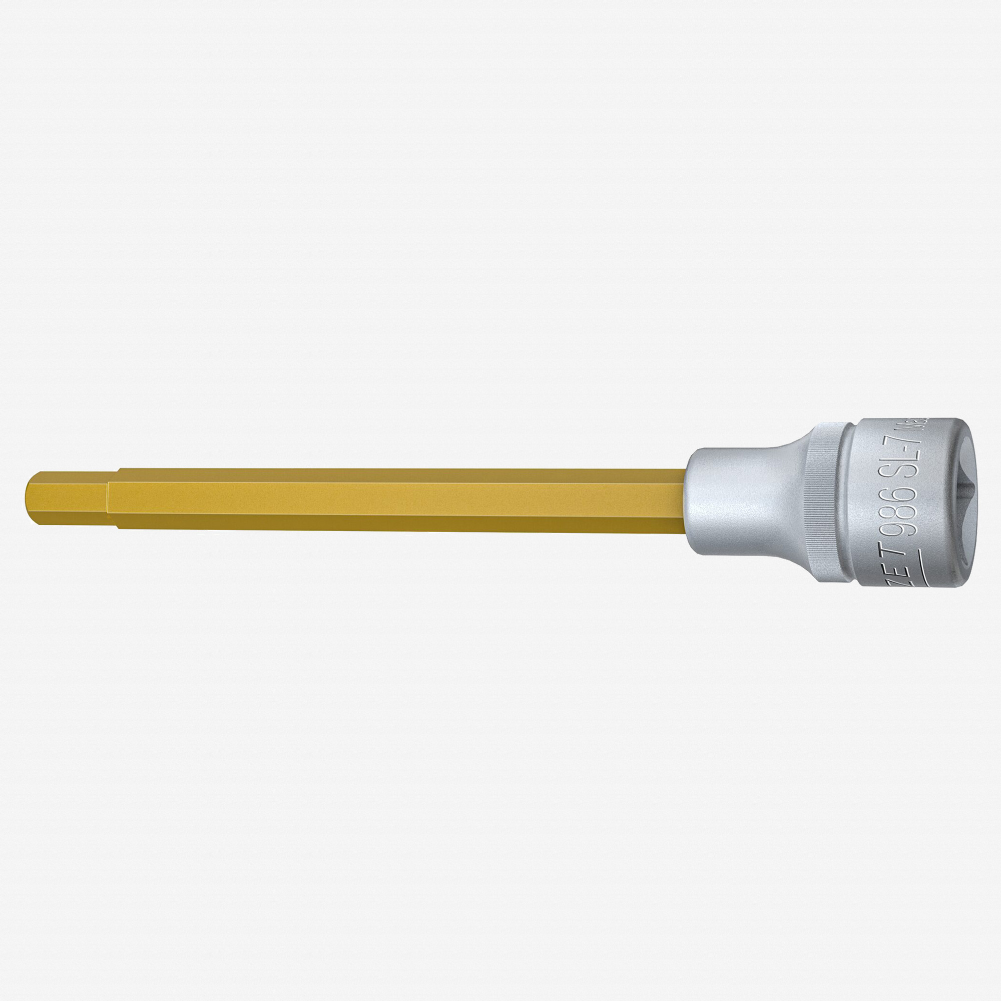Hazet HZ986SL-7 7 mm Titanium Nitride Hex Socket, 1/2" Drive, 140 mm