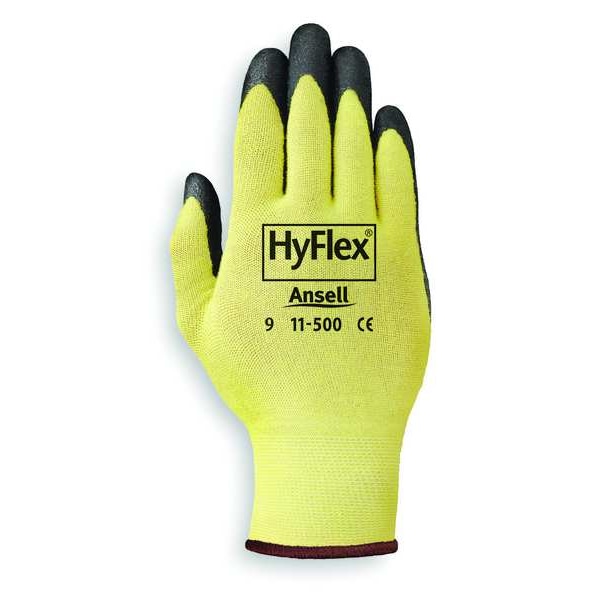Guantes recubiertos resistentes a cortes Ansell, Nivel de corte A2, 13 ga, negro, L - 11-500
