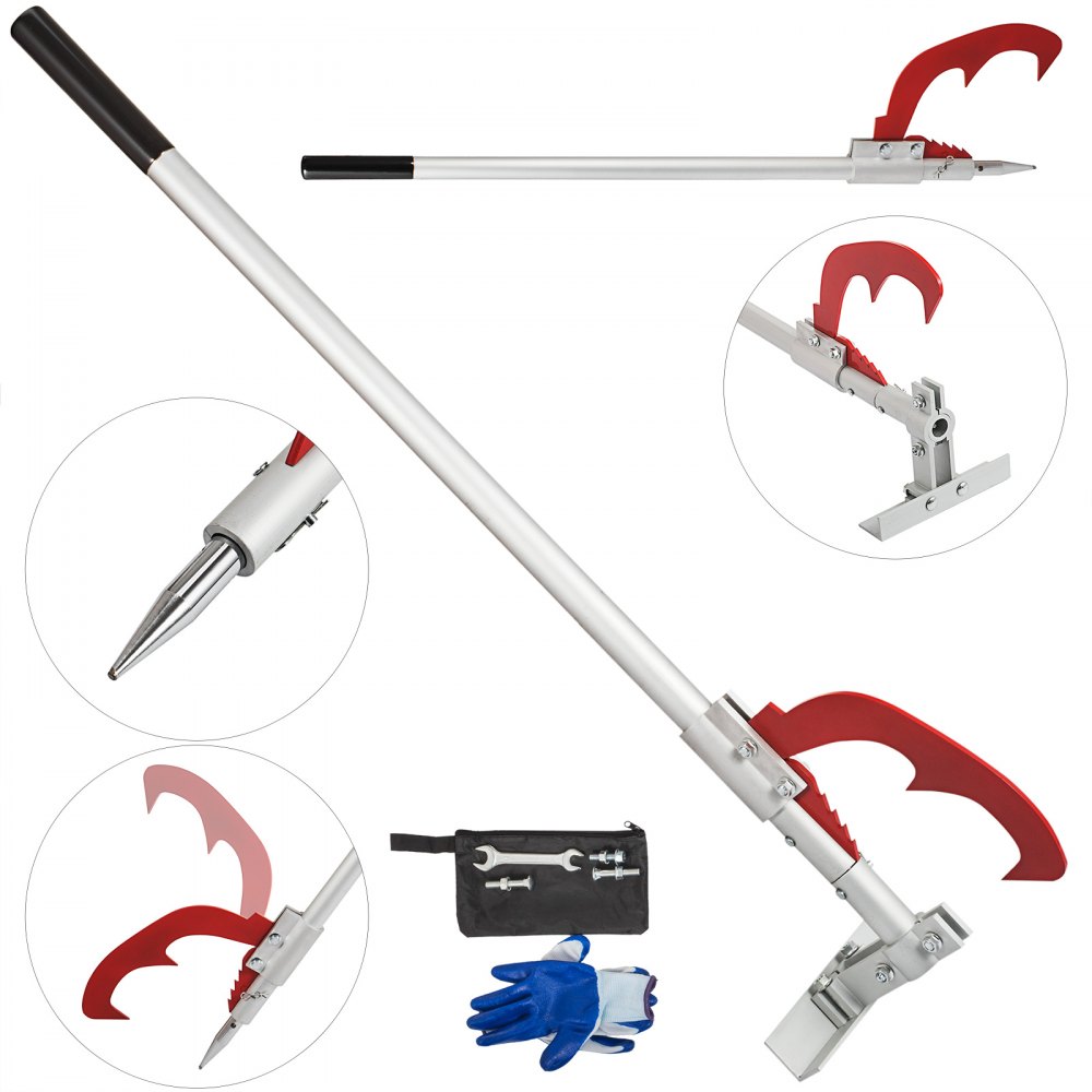 VEVOR 47" Timberjack with Jack Handle Cant Hook Aluminum Log Jack Log Lifter Alloy for Felling and Logging - KP1GZD00000000001V0