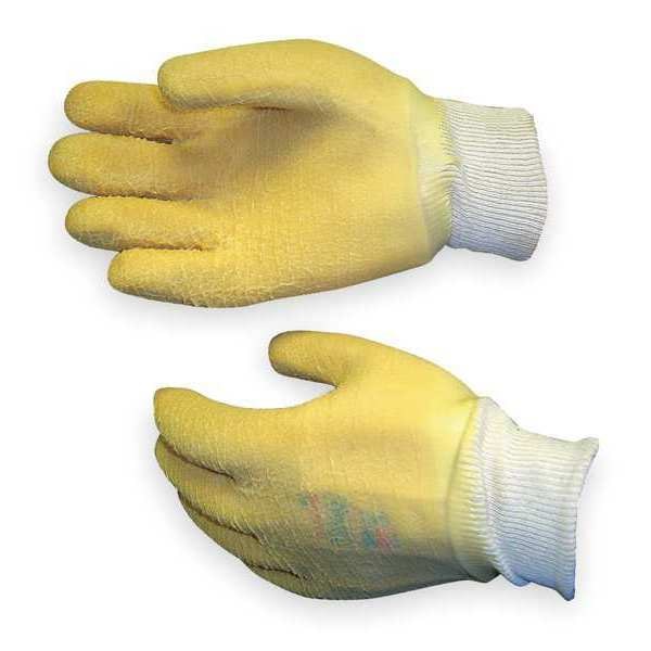 Guantes recubiertos resistentes al corte Showa, Nivel de corte 2, 10 ga, blanco, amarillo, 10 - 63PNFW-10.