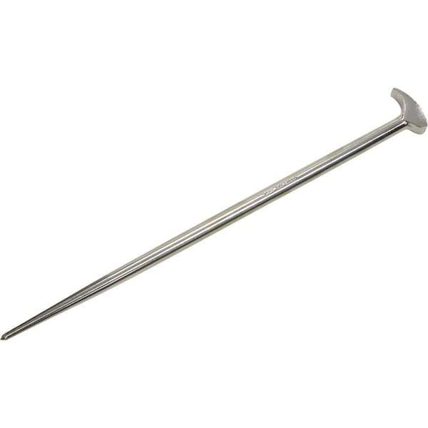 Gray Tools 20" Rolling Head Pry Bar, 1/2" Round Shank, Nickel Plate Finish - 73620